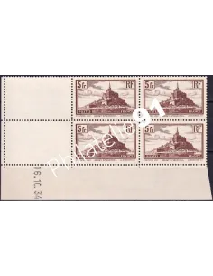 Coin daté sur Timbre n° 260, Collection timbres France