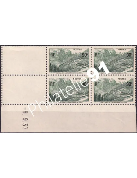 Coin daté sur Timbre n° 358, Collection timbres France