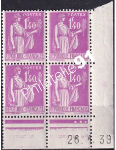 Coin daté sur Timbre n° 371, Collection timbres France