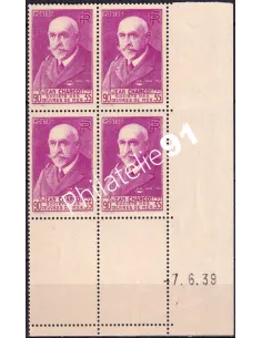 Coin daté sur Timbre n° 377A, Collection timbres France