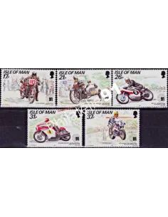 ILE DE MAN - n°  502 à 506 ** - course motocycliste Tourist Trophy Montain