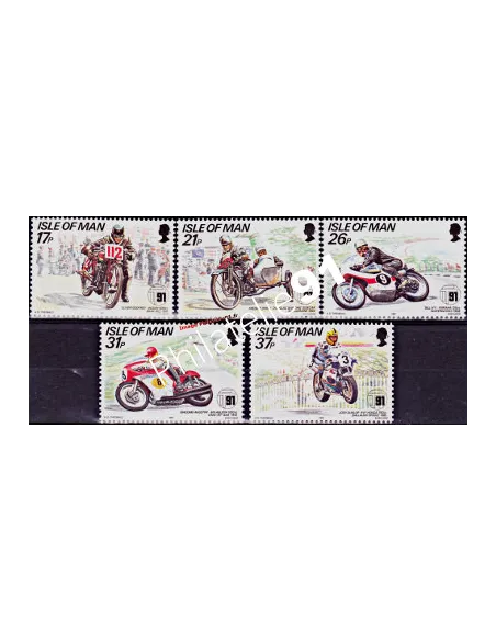 ILE DE MAN - n°  502 à 506 ** - course motocycliste Tourist Trophy Montain