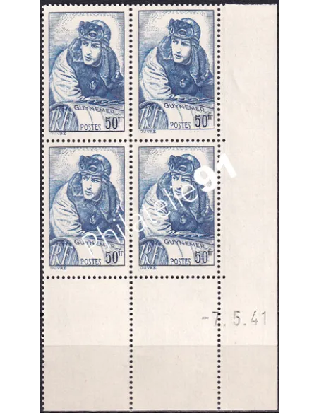 Coin daté sur Timbre n° 461, Collection timbres France
