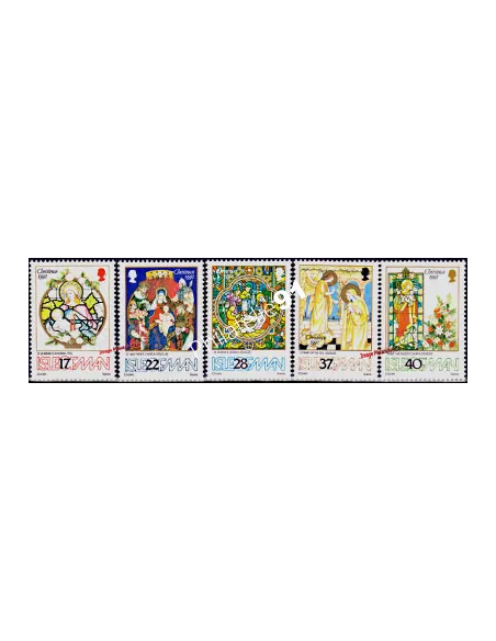 Timbres d’île DE MAN n° 557 à 561, Noël, timbres d'europe