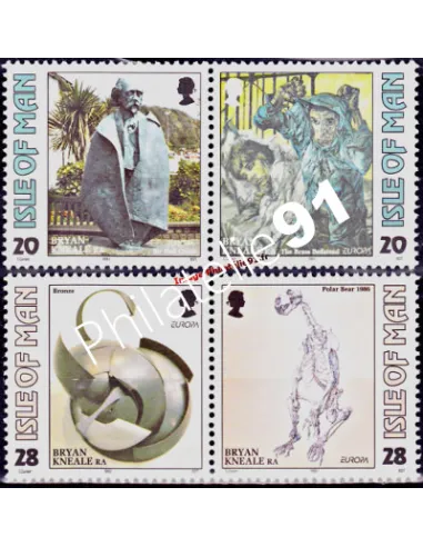 ILE DE MAN - n°  582 à 585 ** - EUROPA 1993 - Art contemporain