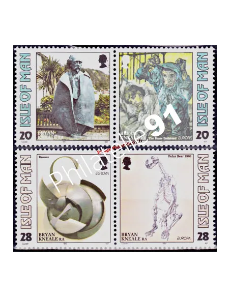 ILE DE MAN - n°  582 à 585 ** - EUROPA 1993 - Art contemporain