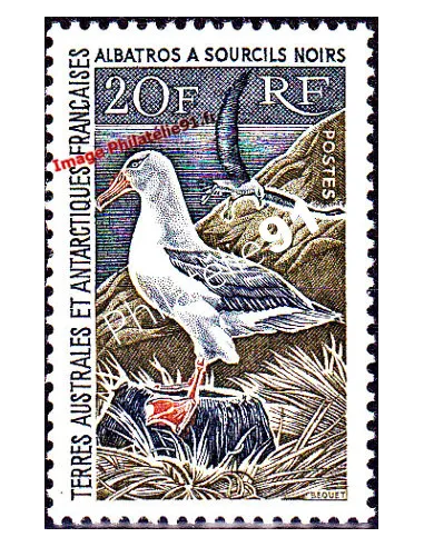 Timbre des TAAF n° 24, Albatros à sourcils noirs, timbres des DOM TOM