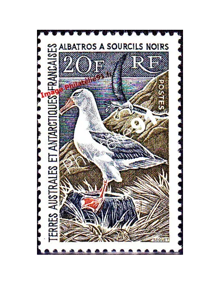 Timbre des TAAF n° 24, Albatros à sourcils noirs, timbres des DOM TOM