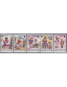 Ile de Man, timbres n° 600 à 604, Noël, collection Timbres d'Europe