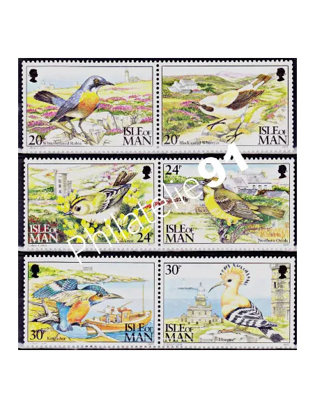 Timbres d’île DE MAN n° 606 à 611, Oiseaux, colletion timbres d'Europe