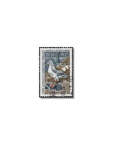 Timbre des TAAF n° 24, Albatros à sourcils noirs, timbres des DOM TOM