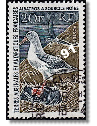 Timbre des TAAF n° 24, Albatros à sourcils noirs, timbres des DOM TOM