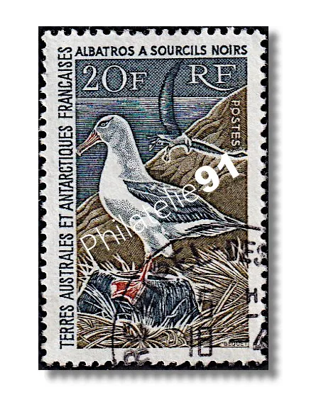 Timbre des TAAF n° 24, Albatros à sourcils noirs, timbres des DOM TOM