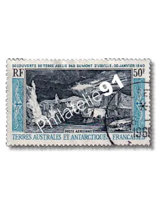 Timbre des TAAF P.A. n°8, Terre Adélie, Dumont d'Urville, Dom Tom