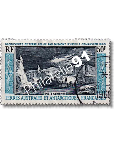 Timbre des TAAF P.A. n°8, Terre Adélie, Dumont d'Urville, Dom Tom