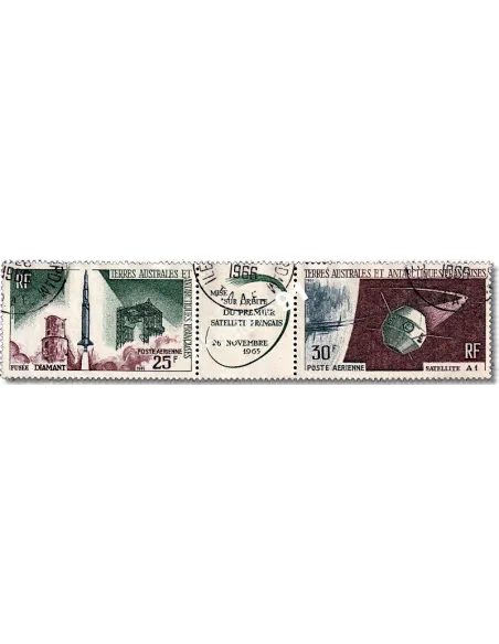 timbres TAAF -  P.A. n°  11A - Lancement du 1er satellite national