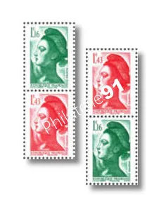 2 paires verticales issues du carnet 40 ans de la Liberté de Gandon