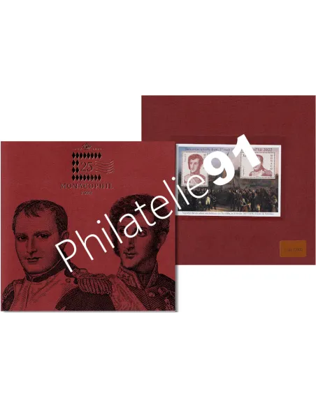 encart numéroté avec bloc MONACOPHIL 2022 - Napoléon 1er