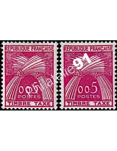 Variété sur Timbre-taxe n° 90, Collection timbres France