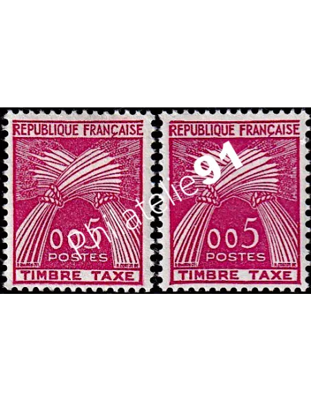 Variété sur Timbre-taxe n° 90, Collection timbres France