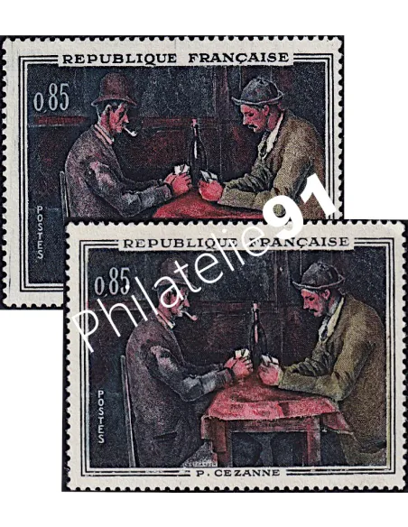Variété de couleur sur timbre n° 1321, timbres de France