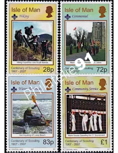 ILE DE MAN, n° 1374 à 1377, Collection timbres Europe