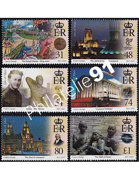 ILE DE MAN, n° 1398 à 1403, Collection timbres Europe