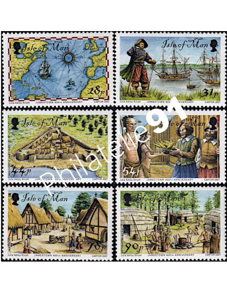 ILE DE MAN, n° 1404 à 1409, Collection timbres Europe