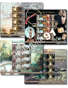 ILE DE MAN - 4 feuilles des n° 1212 à 1219 - Bataille de Trafalgar