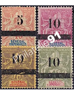 Timbres du SÉNÉGAL n° 26 à 29, collection timbres Colonies Françaises