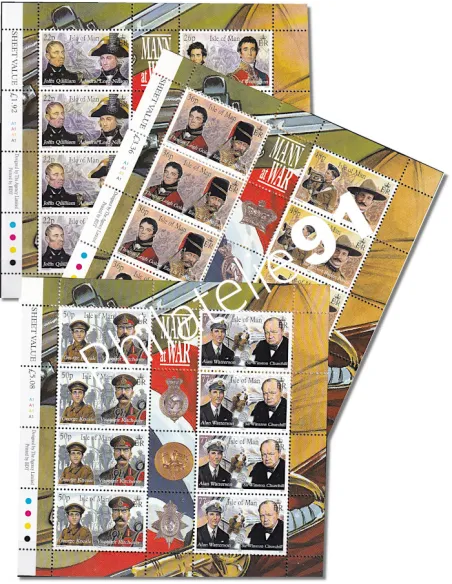 ILE DE MAN - n° 903 à 908 - Militaires mannois à la guerre