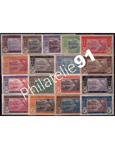 Timbres de Cote-d'Ivoire n° 41 à 57, Collection Timbres Colonies