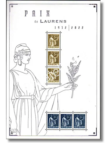 Bloc Paix de Laurens  - Salon philatélique d'Automne Paris 2022