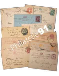 Lot d'entiers postaux des colonies britanniques, Collection lettre Tous Pays