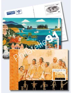 Lot de 2 Prêt à poster de Nouvelle-Calédonie, Lettres des Dom-Tom