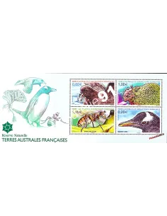 Feuille de Timbres des TAAF n° 622, timbres des Dom-Tom