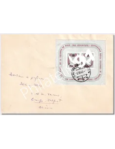 Bloc n° 12 de Suisse oblitéré sur lettre, lettres d'Europe