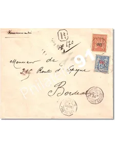 Lettre de Chine pour Bordeaux, lettres des colonies