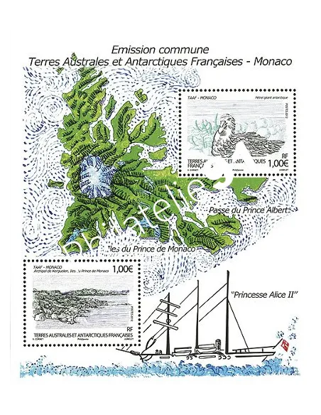 TAAF - n° 630 à 631 ** (Feuille f630) - Emission conjointe avec Monaco