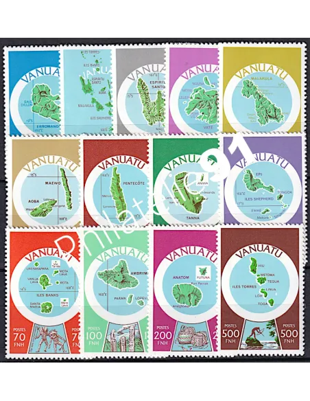 Timbres de Vanuatu n° 583 à 595, Timbres des colonies Françaises
