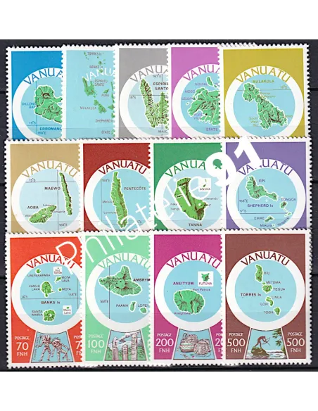 Timbres de Vanuatu n° 596 à 608 - Timbres des colonies Françaises