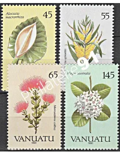 Timbres de Vanuatu n° 838 à 841, fleurs - Timbres des colonies Françaises