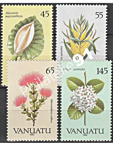 Timbres de Vanuatu n° 838 à 841, fleurs - Timbres des colonies Françaises