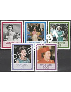 Timbres de Vanuatu n° 735 à 739, Elizabeth II, Timbres des colonies