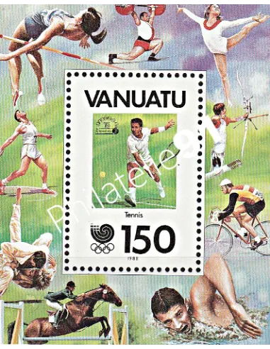 Bloc du Vanuatu n° 11 - J. O. d'été, Timbres des colonies Françaises