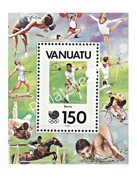 Bloc du Vanuatu n° 11 - J. O. d'été, Timbres des colonies Françaises