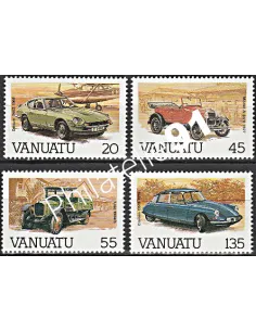 Timbres de Vanuatu n° 755 à 758, voitures, Timbres des colonies