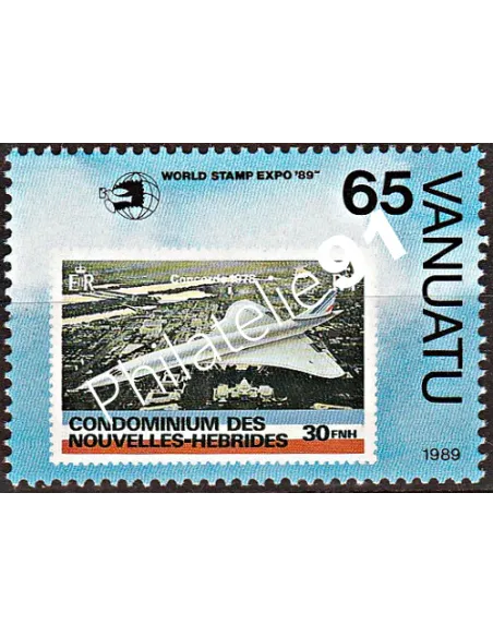Timbre de Vanuatu n° 837, Concorde, Timbres des colonies Françaises