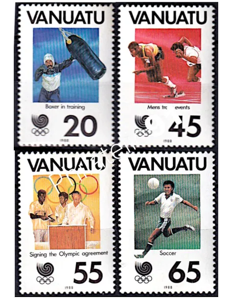 Timbres de Vanuatu n° 806 à 809, J.O., Timbres des colonies Françaises