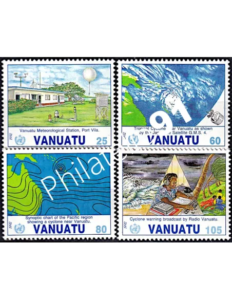 Timbres de Vanuatu n° 887 à 890, colonies Françaises